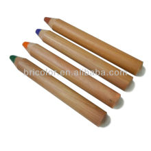 Crayon de couleur Jumbo en bois naturel sans gomme